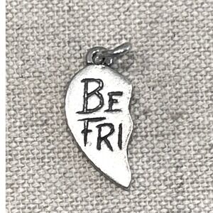 James Avery Sterling Silver Best Friend Heart Half Pendant Charm